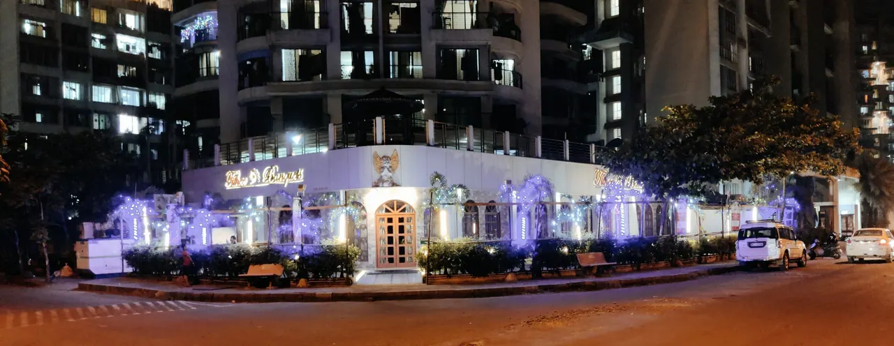 Tithee Banquets banquet hall and lawn decorated for a celebration